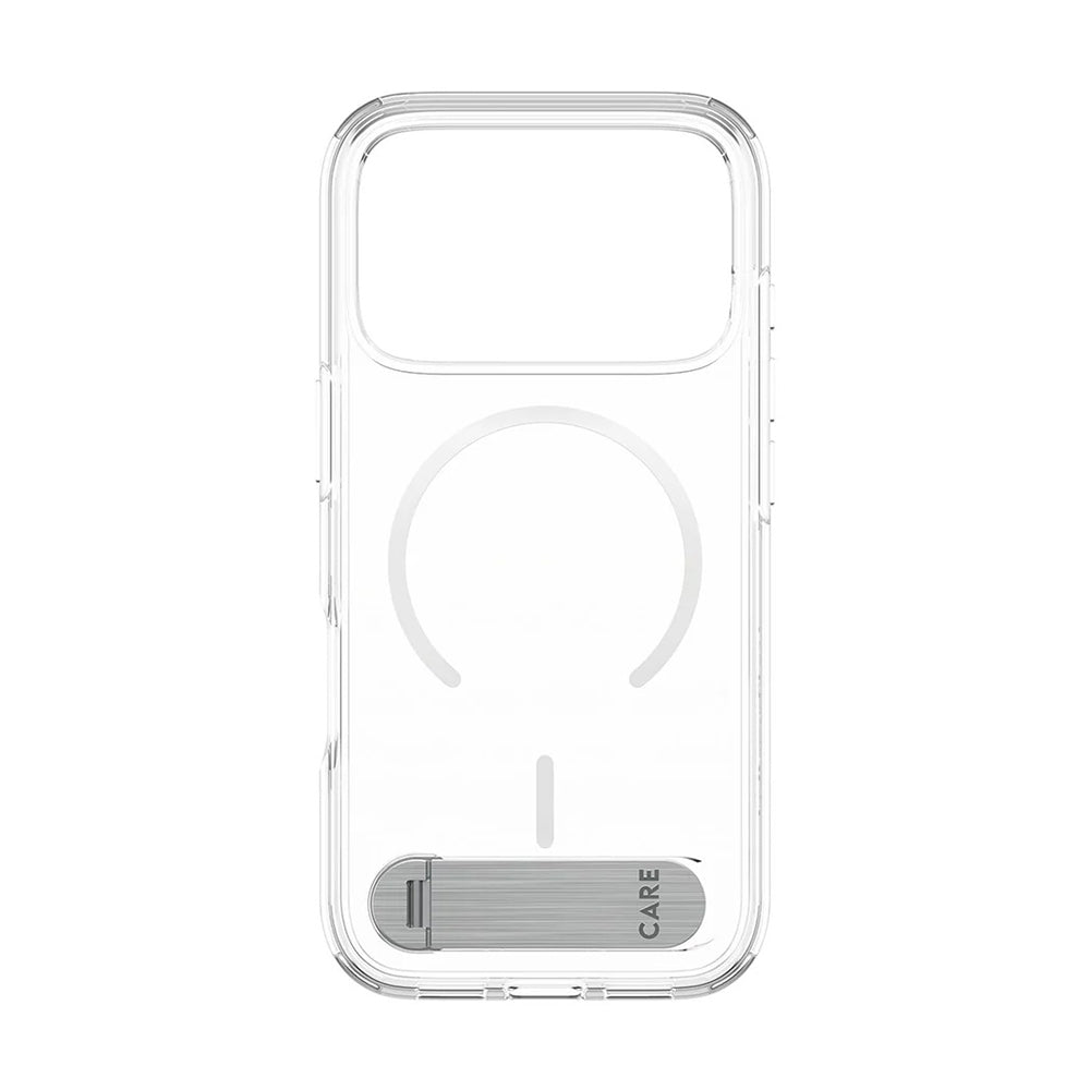 Husa MagSafe pentru Apple iPhone 17 Pro, PanzerGlass, Care Feature Kickstand, Transparenta