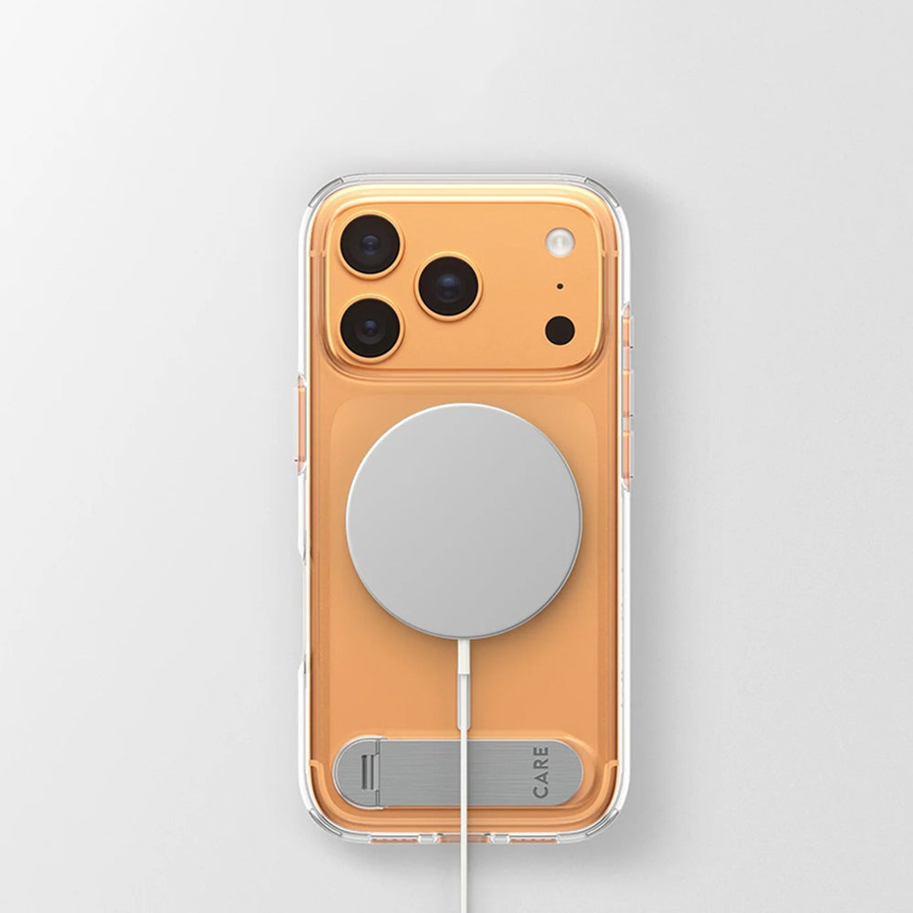 Husa MagSafe pentru Apple iPhone 17 Pro, PanzerGlass, Care Feature Kickstand, Transparenta