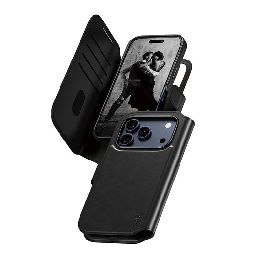 Husa MagSafe pentru Apple iPhone 17 Pro, PanzerGlass, Care Feature Tango Two-in-One, Neagra
