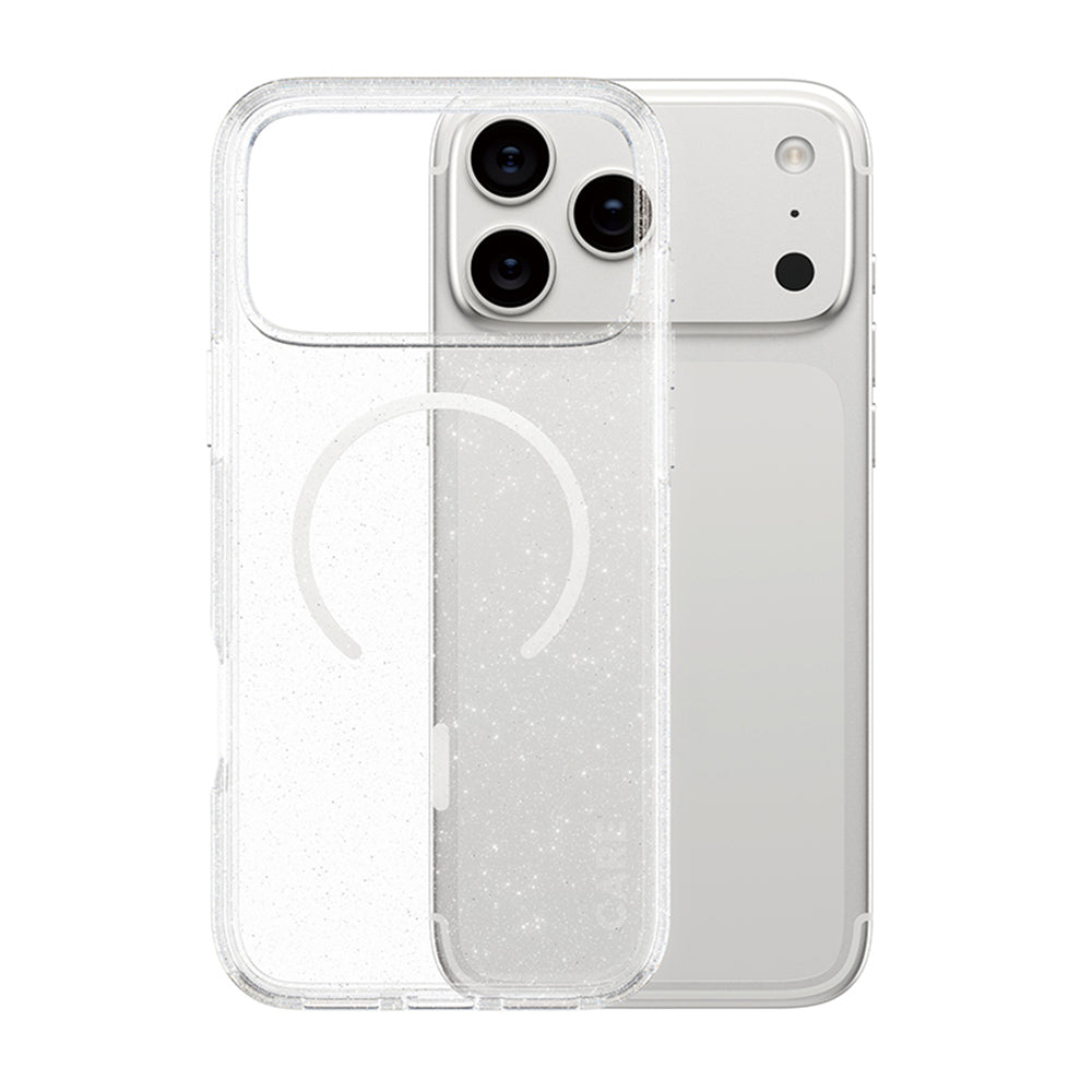 Husa MagSafe pentru Apple iPhone 17 Pro, PanzerGlass, Care Urban Explorer Star Lit, Transparenta Alba