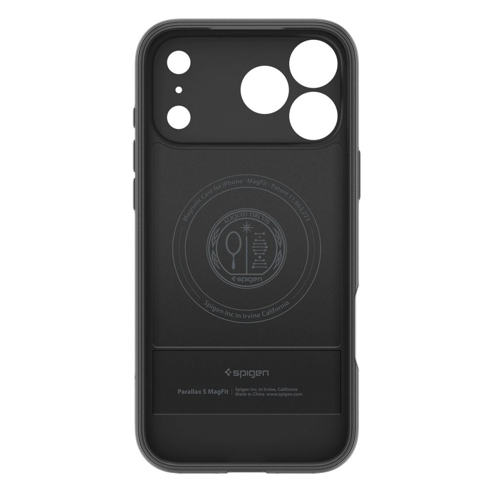 Husa MagSafe pentru Apple iPhone 17 Pro, Spigen, Caseology Parallax S, Neagra Mata ACS09964