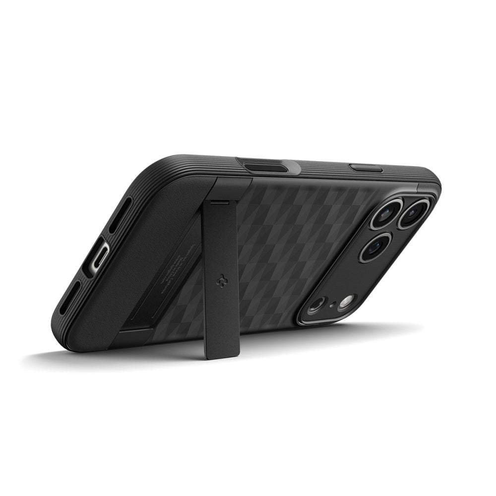 Husa MagSafe pentru Apple iPhone 17 Pro, Spigen, Caseology Parallax S, Neagra Mata ACS09964