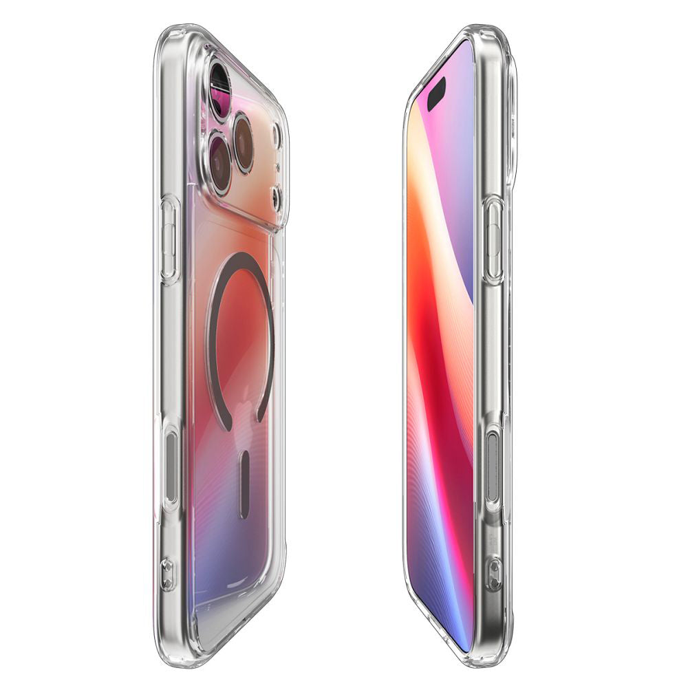 Husa MagSafe pentru Apple iPhone 17 Pro, Spigen, Ultra Hybrid, Gri ACS10347