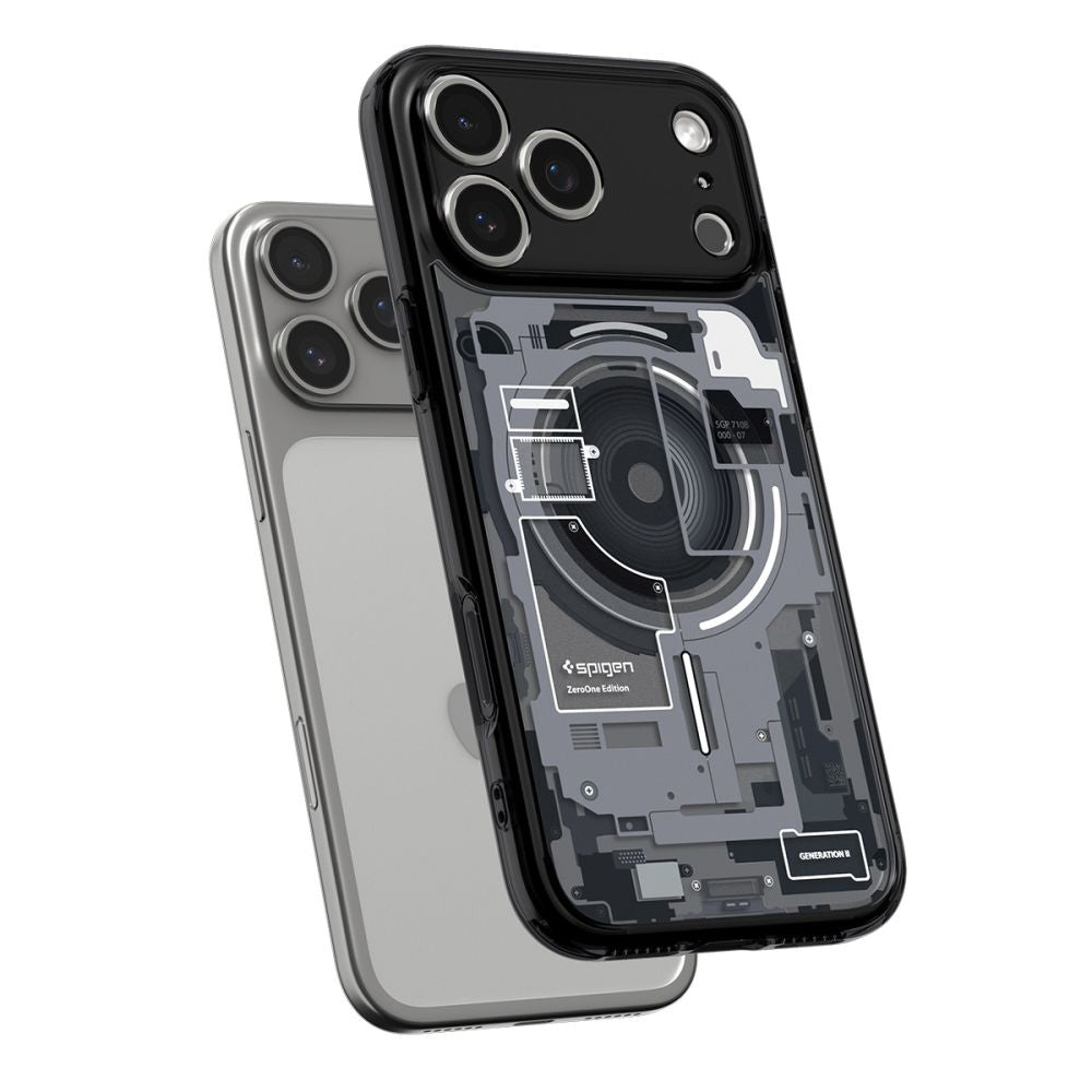 Husa MagSafe pentru Apple iPhone 17 Pro, Spigen, Ultra Hybrid Zero One, Neagra ACS10353