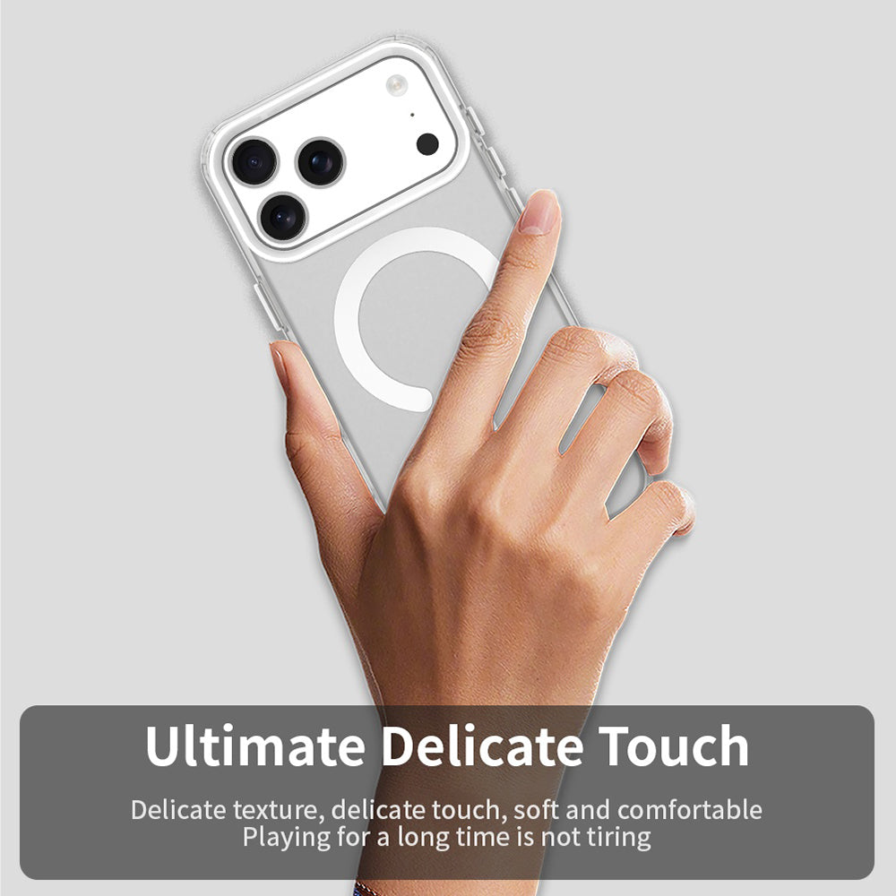 Husa MagSafe pentru Apple iPhone 17 Pro, Techsuit, CandyCase, Alba