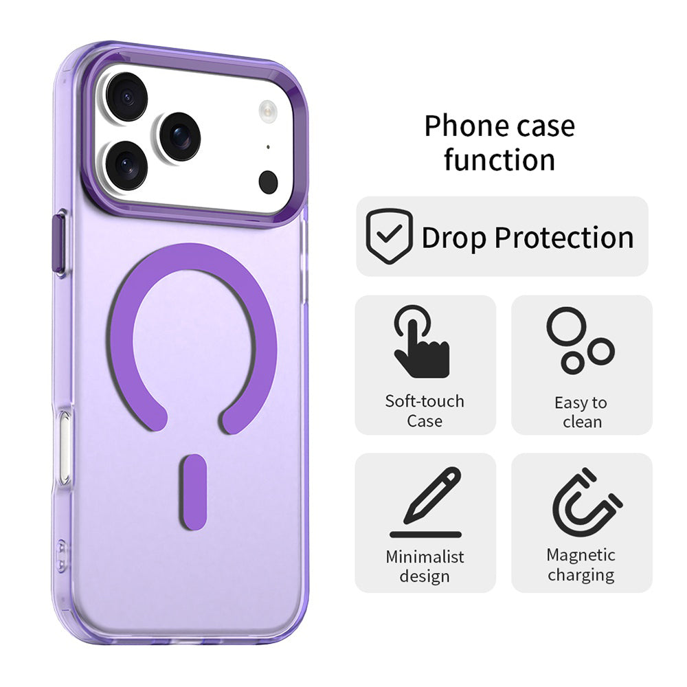 Husa MagSafe pentru Apple iPhone 17 Pro, Techsuit, CandyCase, Mov