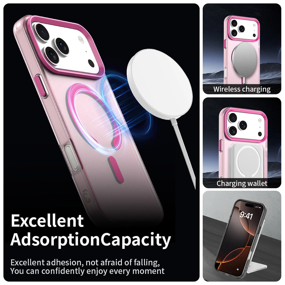Husa MagSafe pentru Apple iPhone 17 Pro, Techsuit, CandyCase, Roz