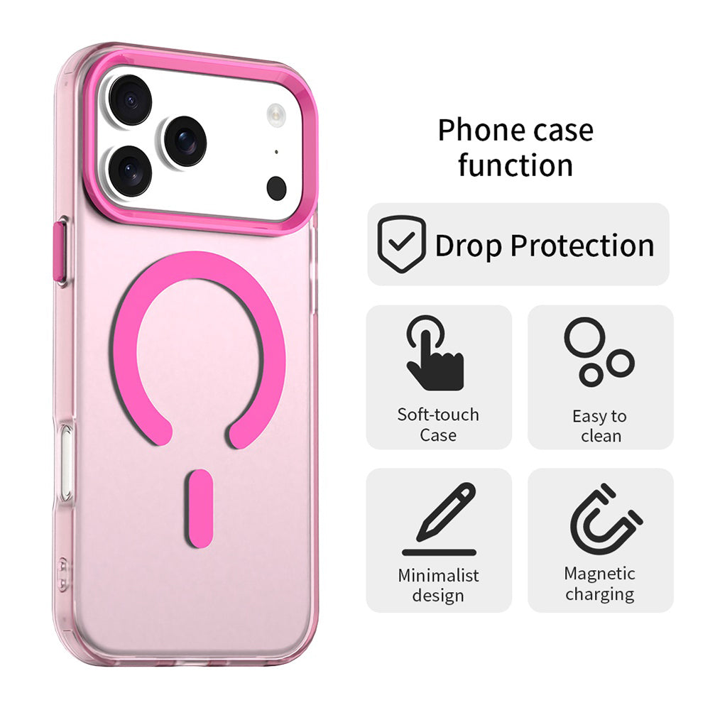 Husa MagSafe pentru Apple iPhone 17 Pro, Techsuit, CandyCase, Roz
