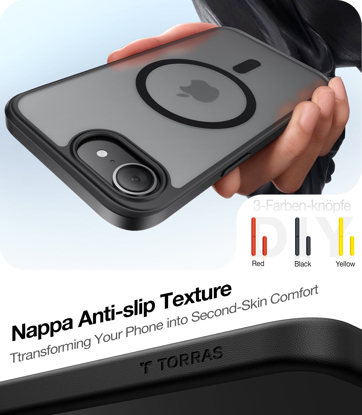 Husa MagSafe pentru Apple iPhone 17 Pro, Torras, Guardian, Bleumarin
