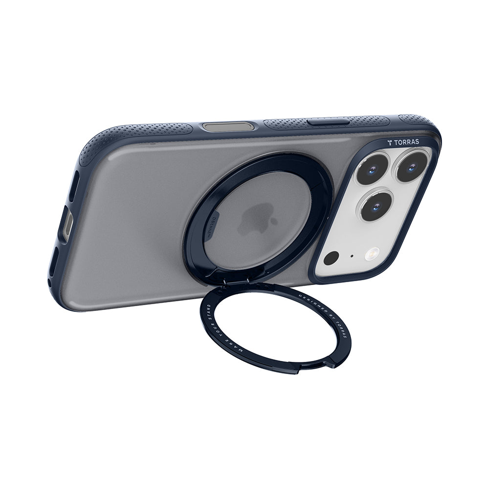 Husa MagSafe pentru Apple iPhone 17 Pro, Torras, Ostand R Fitness, Bleumarin