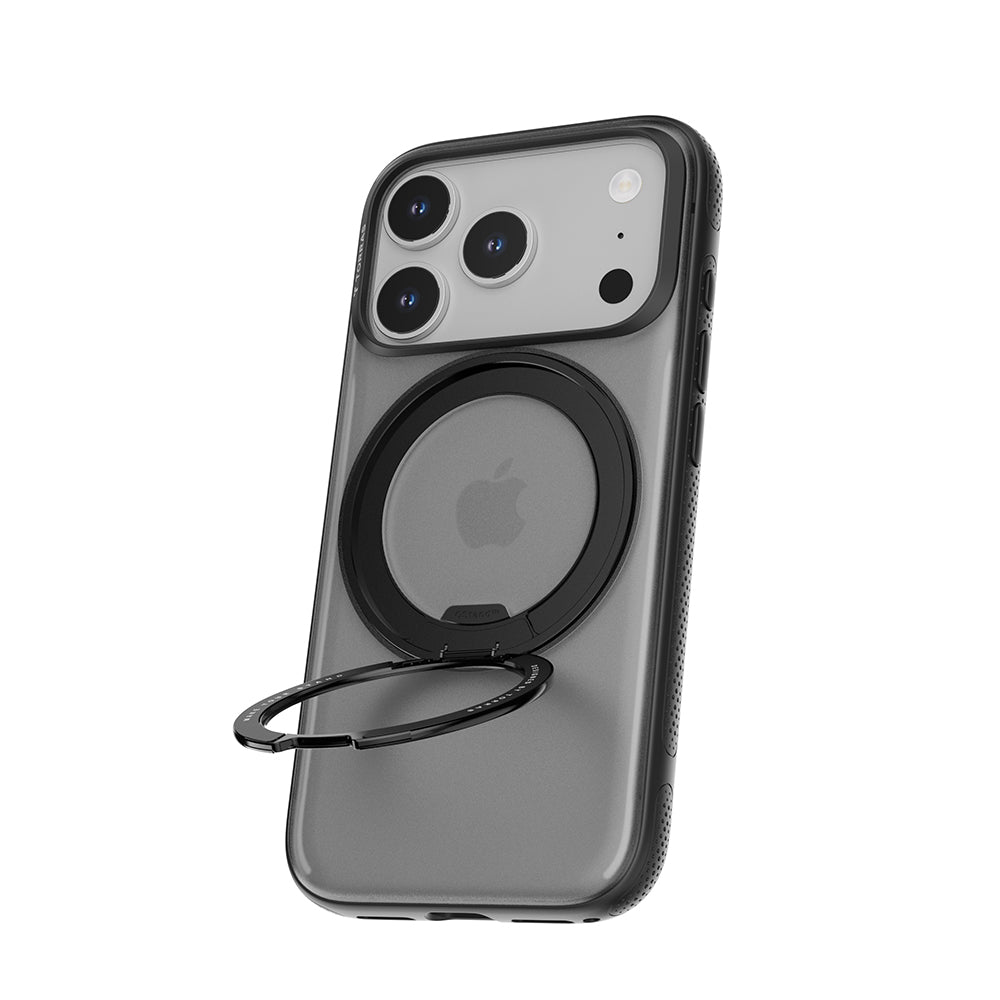 Husa MagSafe pentru Apple iPhone 17 Pro, Torras, Ostand R Fitness, Neagra