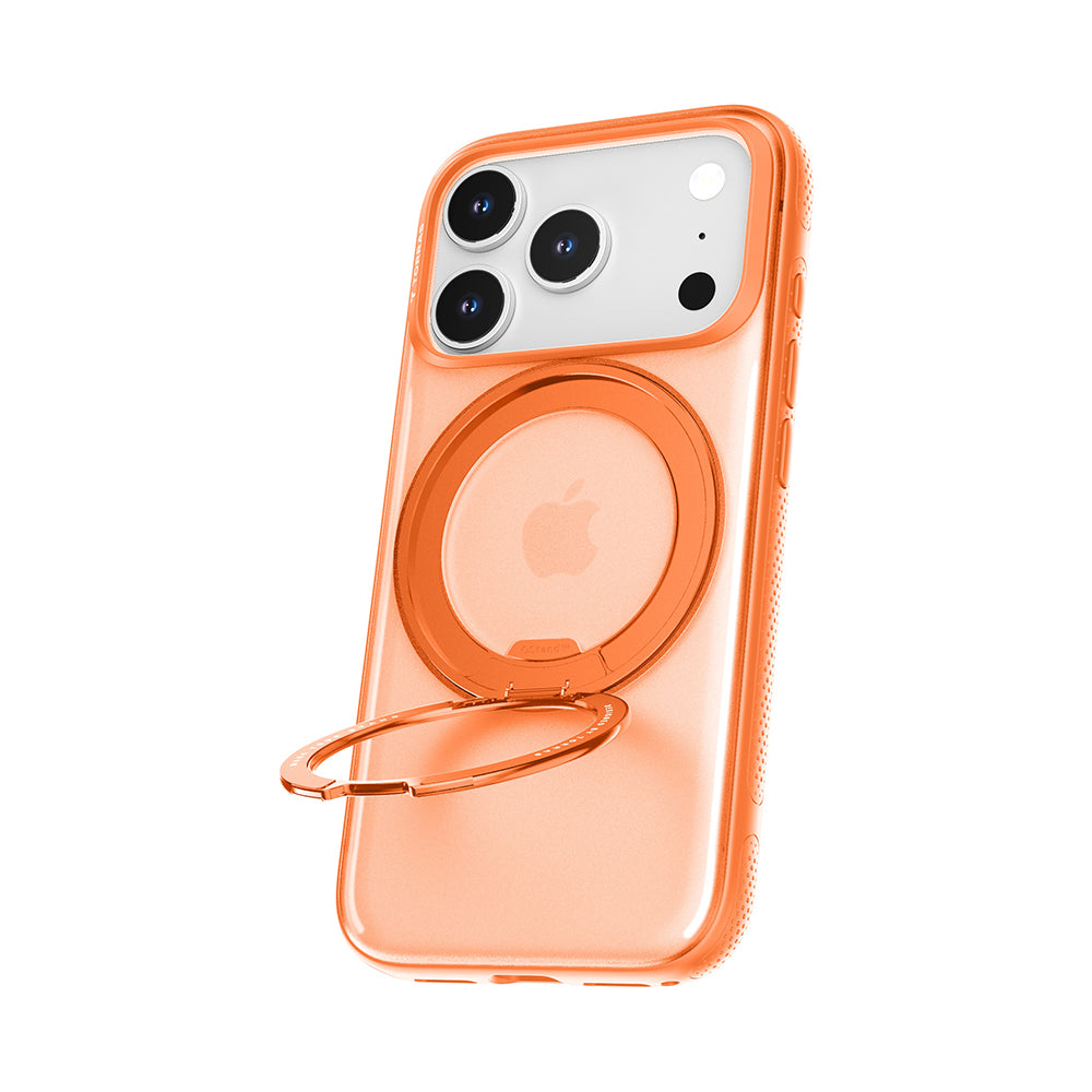 Husa MagSafe pentru Apple iPhone 17 Pro, Torras, Ostand R Fitness, Portocalie