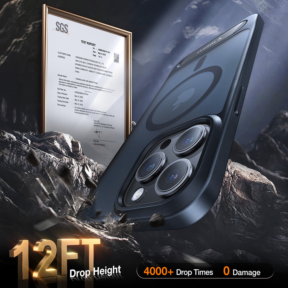 Husa MagSafe pentru Apple iPhone 17 Pro, Torras, Pstand, Transparenta