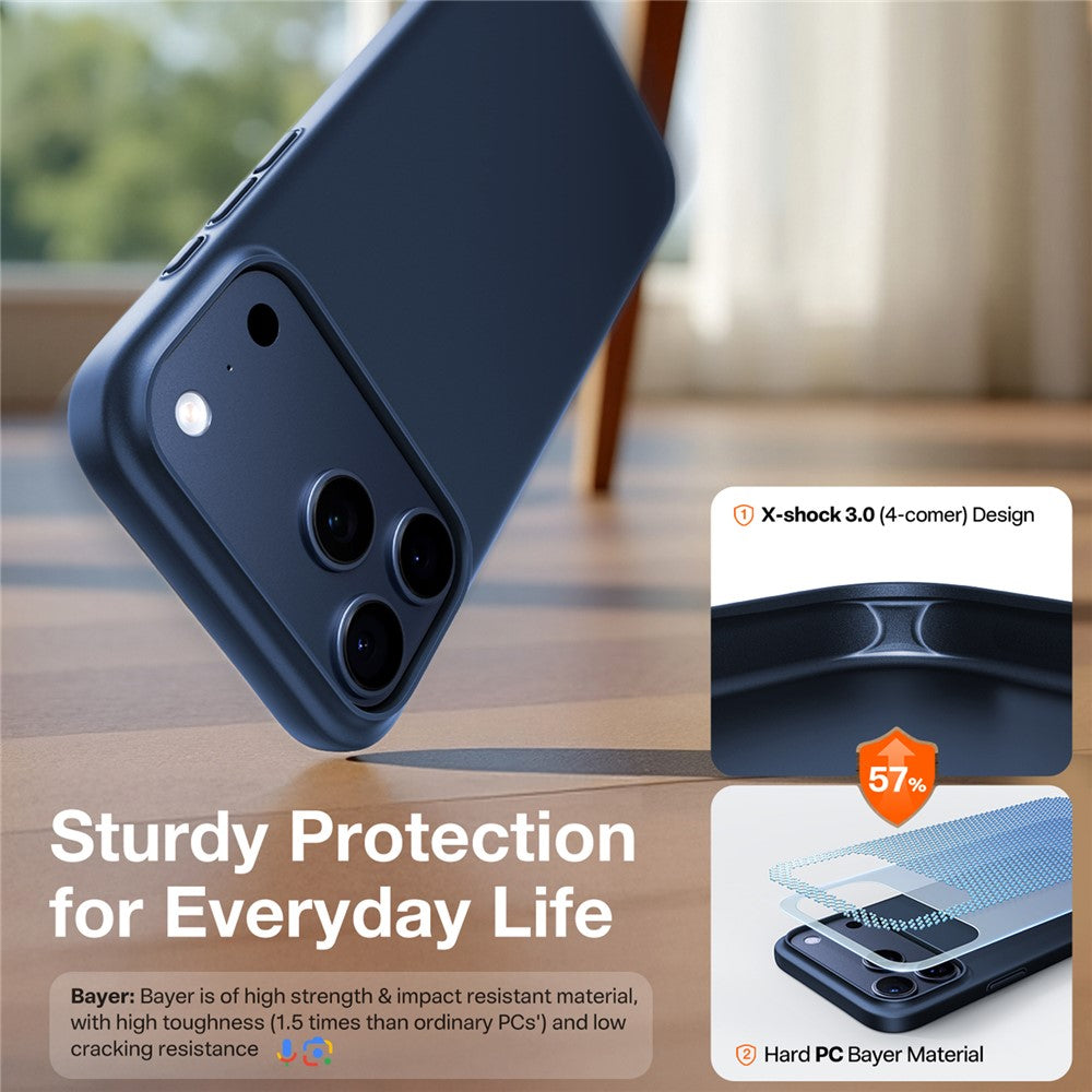 Husa MagSafe pentru Apple iPhone 17 Pro, Torras, SlimFit, Bleumarin