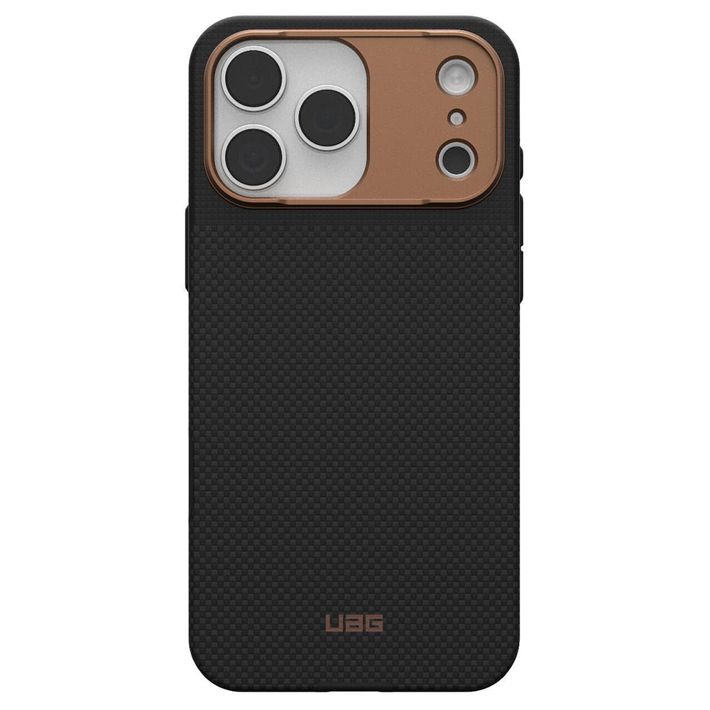 Husa MagSafe pentru Apple iPhone 17 Pro, Urban Armor Gear, Fibr Armr, Neagra Bronz