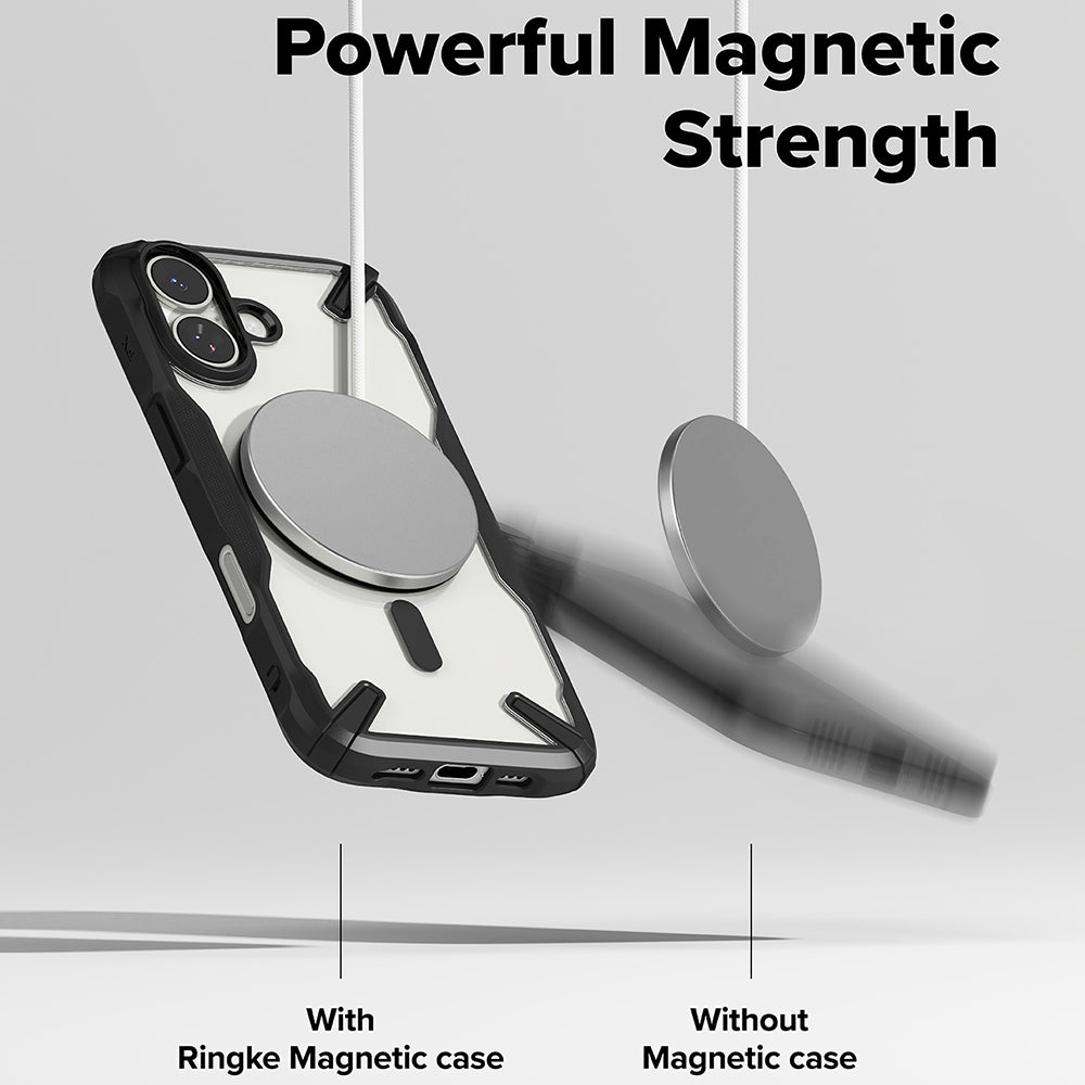 Husa MagSafe pentru Apple iPhone 17, Ringke, Fusion X, Neagra