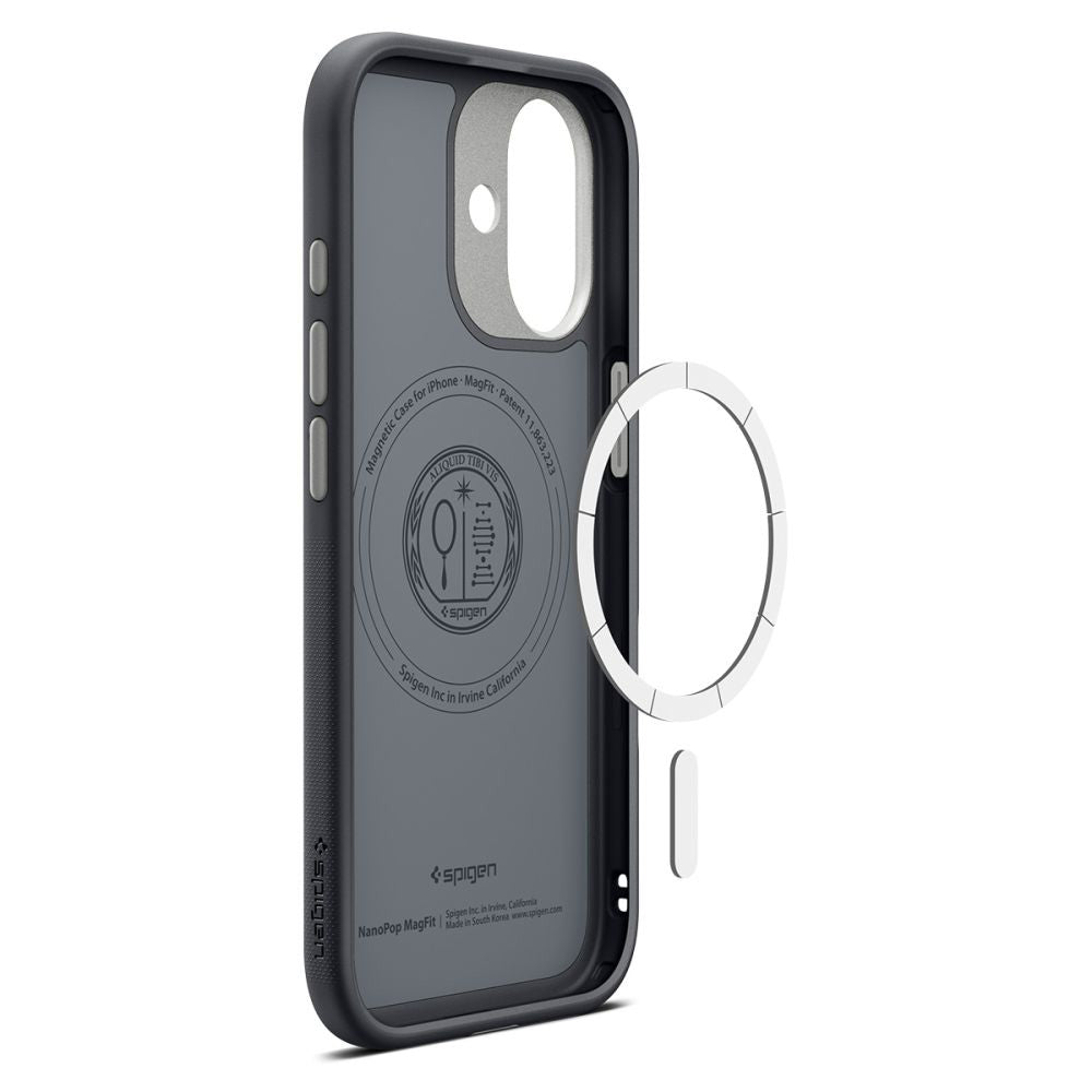 Husa MagSafe pentru Apple iPhone 17, Spigen, Caseology Nano Pop, Neagra ACS10366