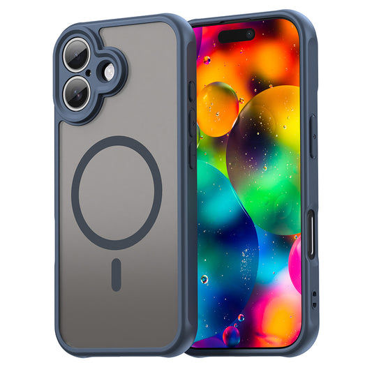 Husa MagSafe pentru Apple iPhone 17, Techsuit, HaloFrost II, Bleumarin