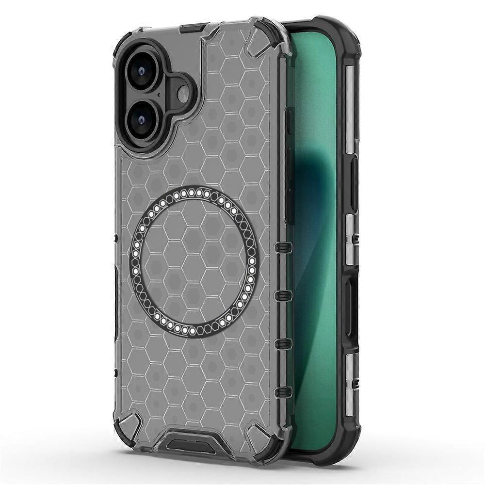 Husa MagSafe pentru Apple iPhone 17, Techsuit, HoneyComb Shield, Neagra