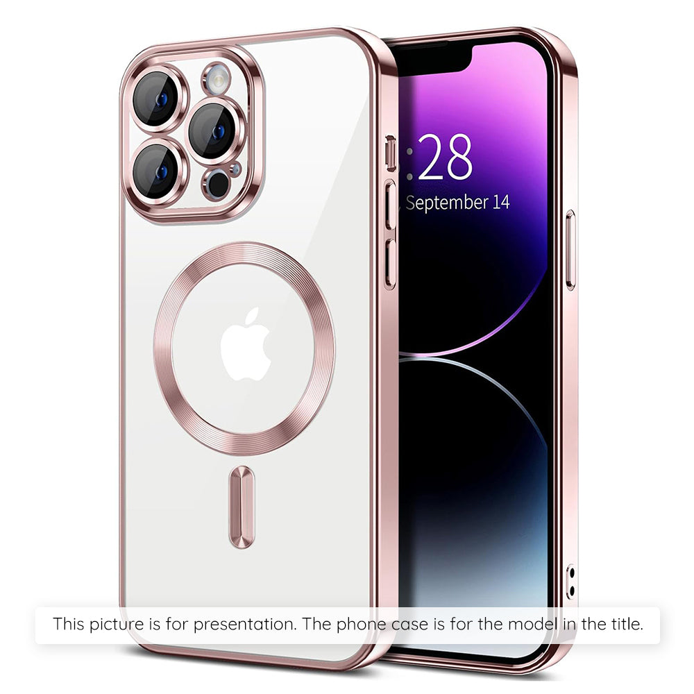Husa MagSafe pentru Apple iPhone 17, Techsuit, Luxury Crystal, Roz