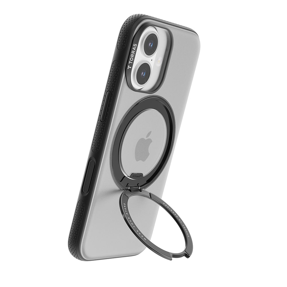 Husa MagSafe pentru Apple iPhone 17, Torras, Ostand R Fitness, Transparenta