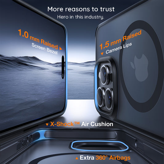 Husa MagSafe pentru Apple iPhone 17, Torras, Pstand, Neagra