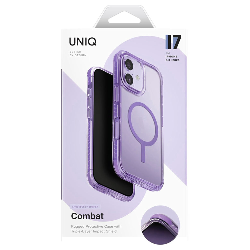 Husa MagSafe pentru Apple iPhone 17, UNIQ, Combat MagClick, Mov