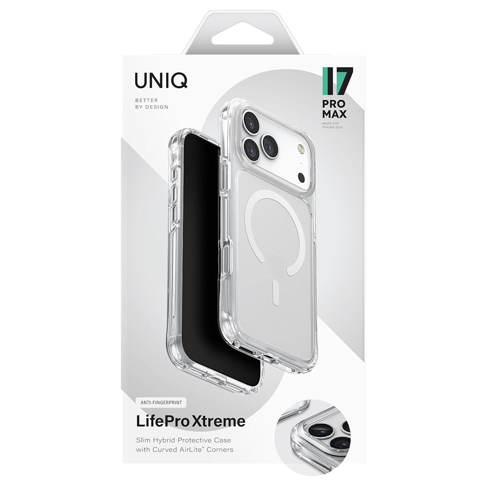 Husa MagSafe pentru Apple iPhone 17, UNIQ, LifePro Xtreme MagClick, Transparenta