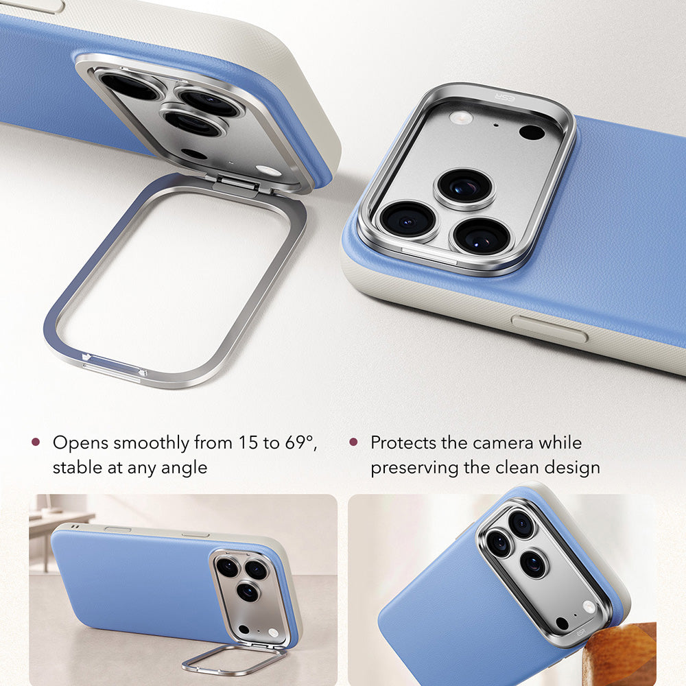 Husa MagSafe pentru Apple iPhone 18 Pro / 17 Pro, ESR, Atelier with Kickstand, Bleu