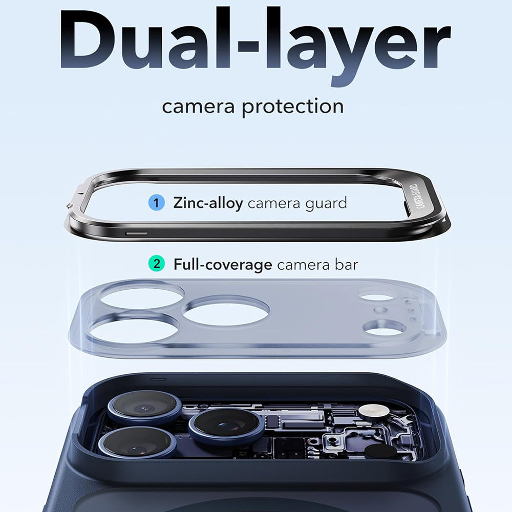 Husa MagSafe pentru Apple iPhone 18 Pro / 17 Pro, ESR, Classic Hybrid Kickstand, Albastra Satinata