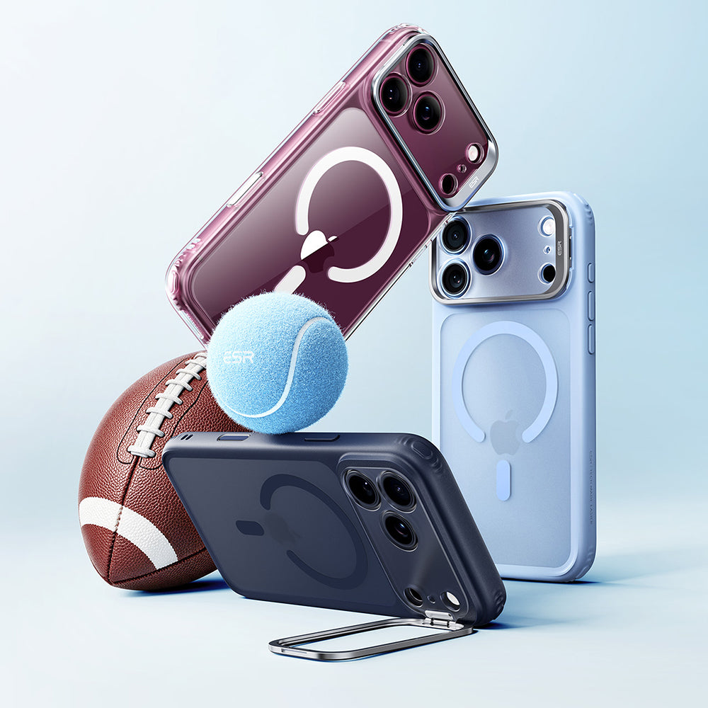 Husa MagSafe pentru Apple iPhone 18 Pro / 17 Pro, ESR, Classic Hybrid Kickstand, Bleu Satinata