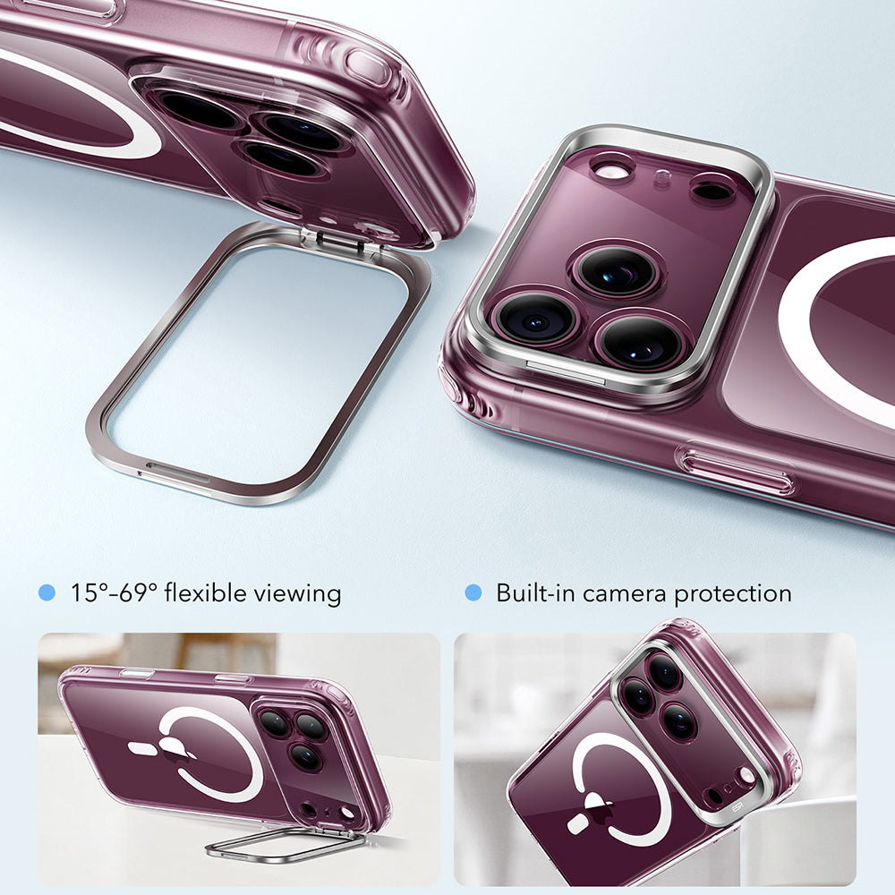 Husa MagSafe pentru Apple iPhone 18 Pro / 17 Pro, ESR, Classic Hybrid Kickstand, Transparenta