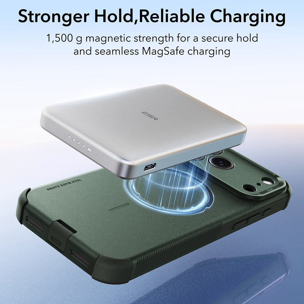 Husa MagSafe pentru Apple iPhone 18 Pro / 17 Pro, ESR, Cyber, Verde