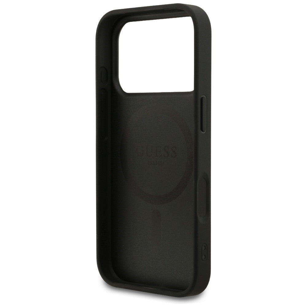 Husa MagSafe pentru Apple iPhone 18 Pro / 17 Pro, Guess, 4G Small and Classic Logo, Neagra