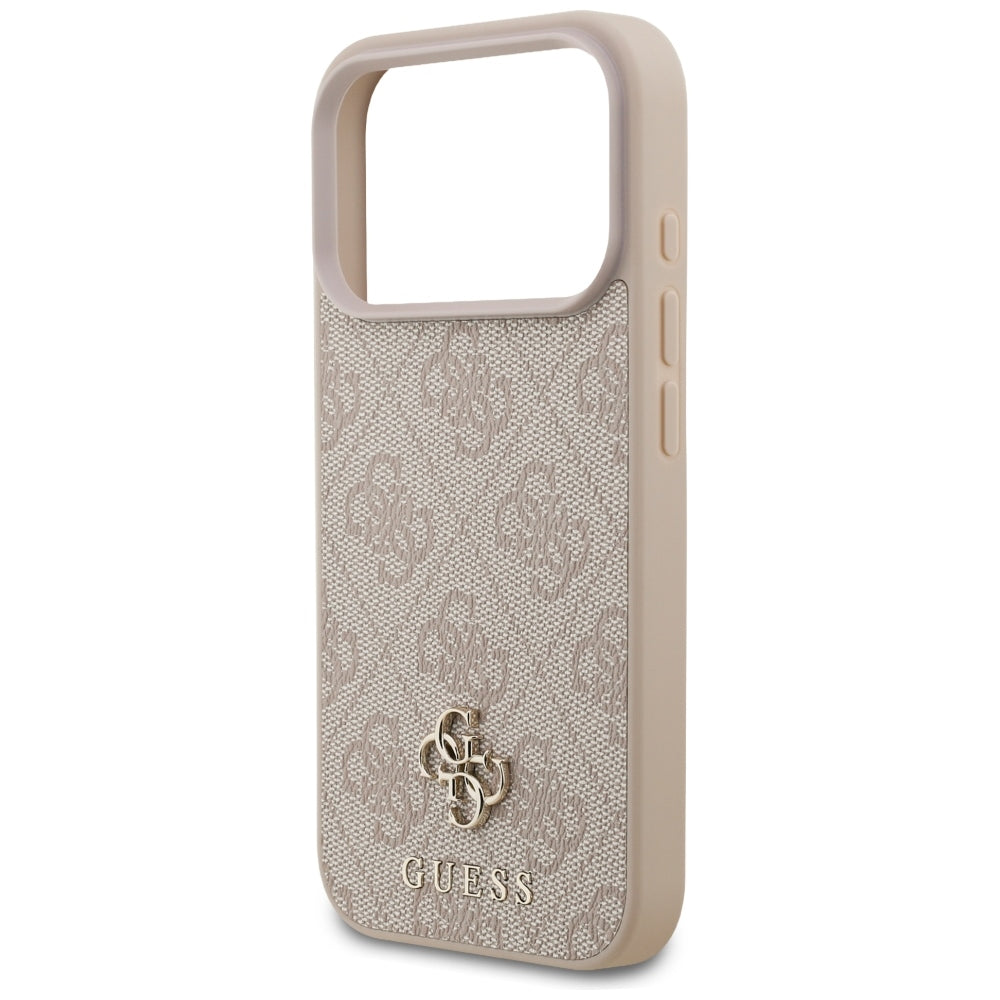 Husa MagSafe pentru Apple iPhone 18 Pro / 17 Pro, Guess, 4G Small and Classic, Roz