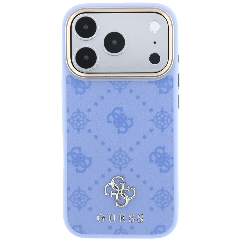 Husa MagSafe pentru Apple iPhone 18 Pro / 17 Pro, Guess, Peony 4G Small Logo, Bleu
