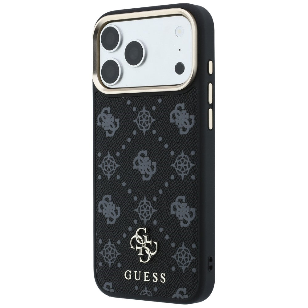 Husa MagSafe pentru Apple iPhone 18 Pro / 17 Pro, Guess, Peony 4G Small Logo, Neagra