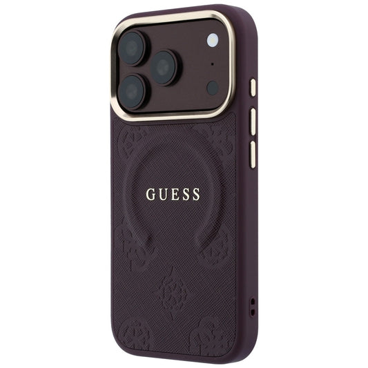 Husa MagSafe pentru Apple iPhone 18 Pro / 17 Pro, Guess, Saffiano Peony Ring, Visinie