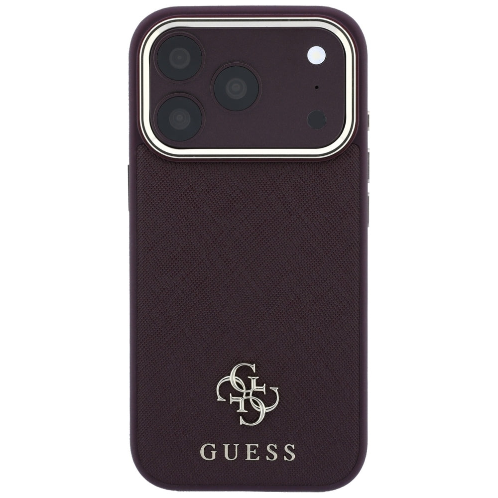 Husa MagSafe pentru Apple iPhone 18 Pro / 17 Pro, Guess, Saffiano Small 4G Classic, Visinie