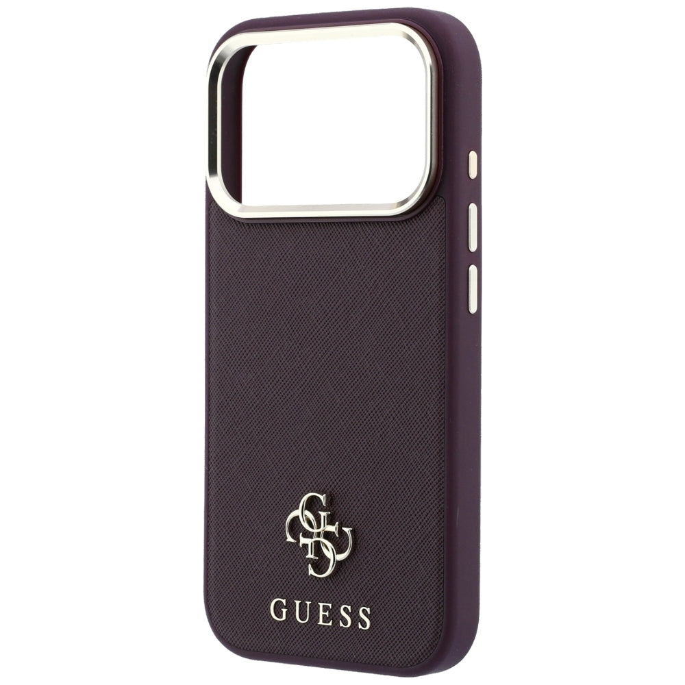 Husa MagSafe pentru Apple iPhone 18 Pro / 17 Pro, Guess, Saffiano Small 4G Classic, Visinie