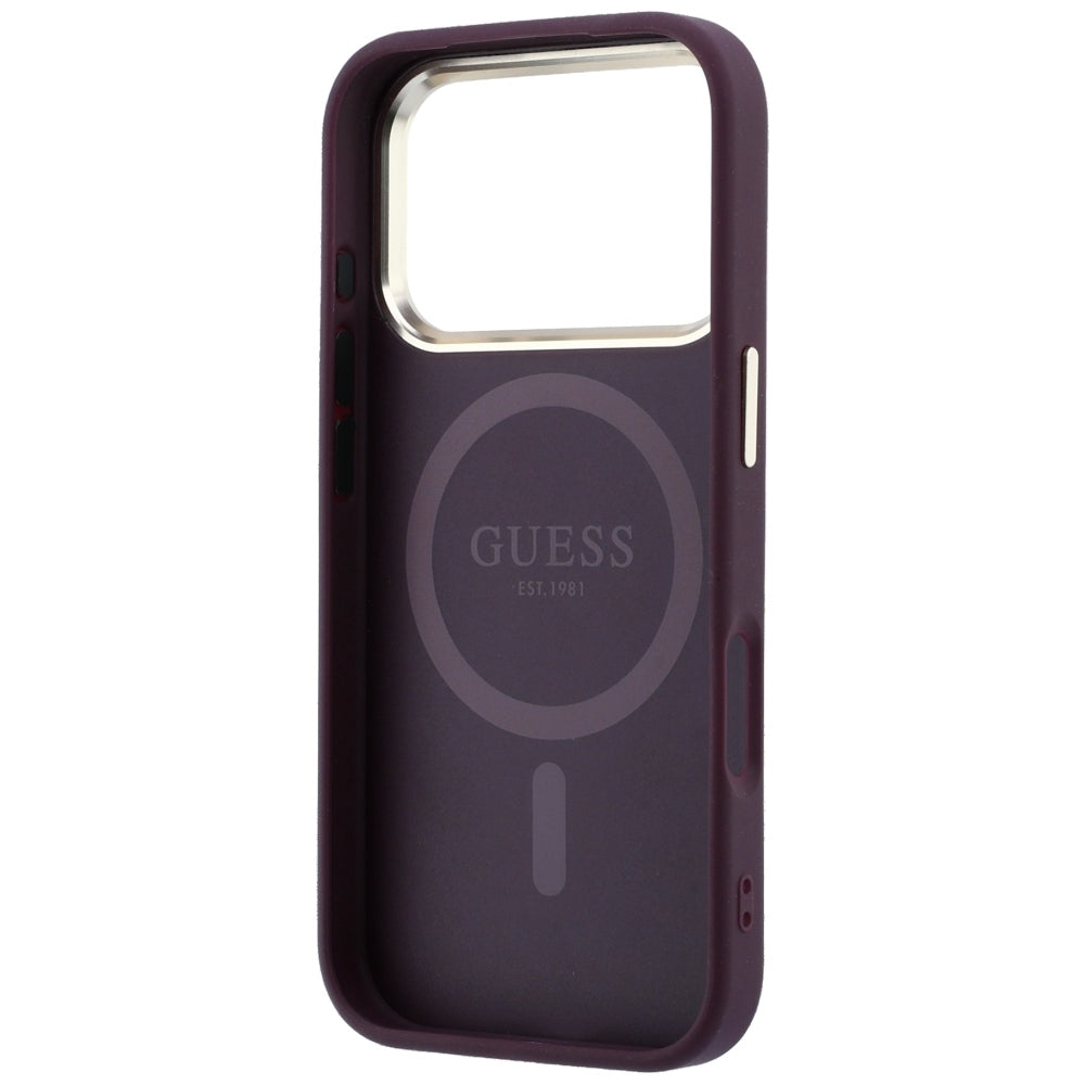 Husa MagSafe pentru Apple iPhone 18 Pro / 17 Pro, Guess, Saffiano Small 4G Classic, Visinie