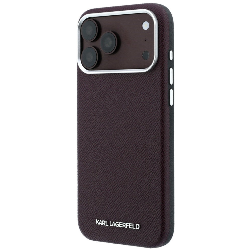 Husa MagSafe pentru Apple iPhone 18 Pro / 17 Pro, Karl Lagerfeld, Grained Elongated Logo, Visinie