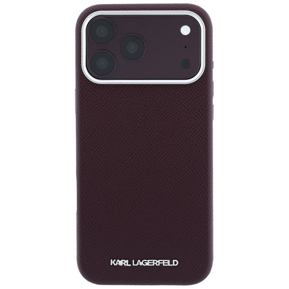 Husa MagSafe pentru Apple iPhone 18 Pro / 17 Pro, Karl Lagerfeld, Grained Elongated Logo, Visinie