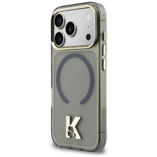 Husa MagSafe pentru Apple iPhone 18 Pro / 17 Pro, Karl Lagerfeld, IML Karl Head Logo, Neagra