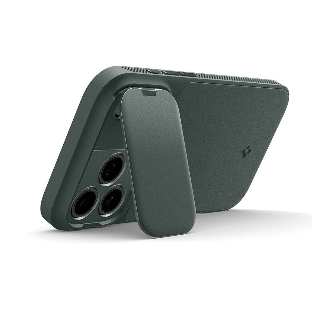 Husa MagSafe pentru Apple iPhone 18 Pro / 17 Pro, Spigen, Optik Armor, Verde ACS09954