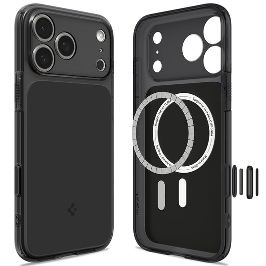 Husa MagSafe pentru Apple iPhone 18 Pro / 17 Pro, Spigen, Ultra Hybrid T, Neagra Mata ACS12171