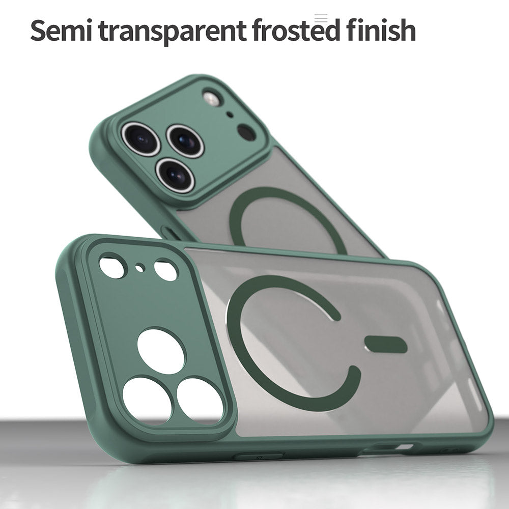 Husa MagSafe pentru Apple iPhone 18 Pro / 17 Pro, Techsuit, HaloFrost II, Verde