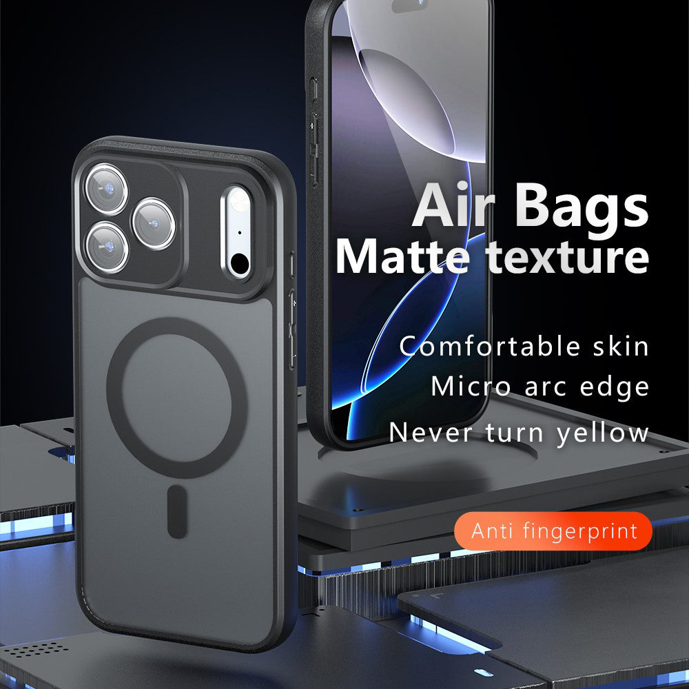Husa MagSafe pentru Apple iPhone 18 Pro / 17 Pro, Techsuit, PureFrost, Neagra Satinata