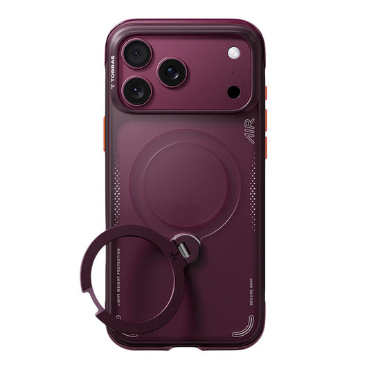 Husa MagSafe pentru Apple iPhone 18 Pro / 17 Pro, Torras, Ostand Q3 Air, Mov