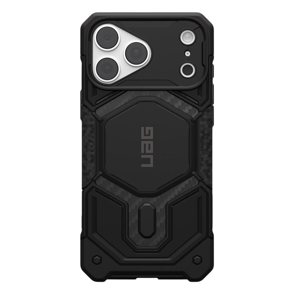 Husa MagSafe pentru Apple iPhone 18 Pro / 17 Pro, Urban Armor Gear, Monarch Pro Carbon, Neagra
